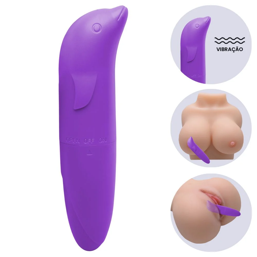 Vibrador Ponto G Golfinho Liso Roxo - Youvibe Vipmix - Imagem 2