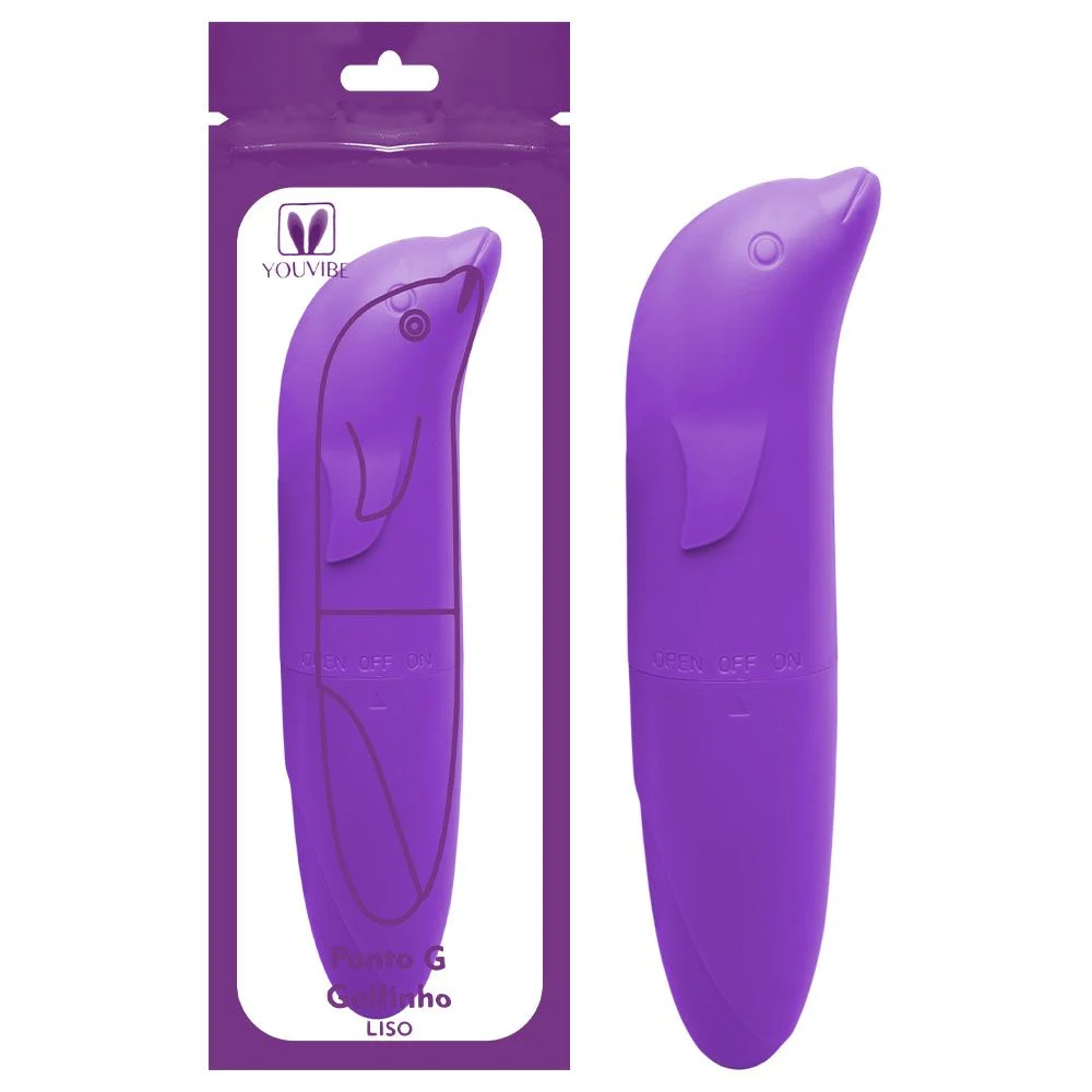 Vibrador Ponto G Golfinho Liso Roxo - Youvibe Vipmix - Imagem 5