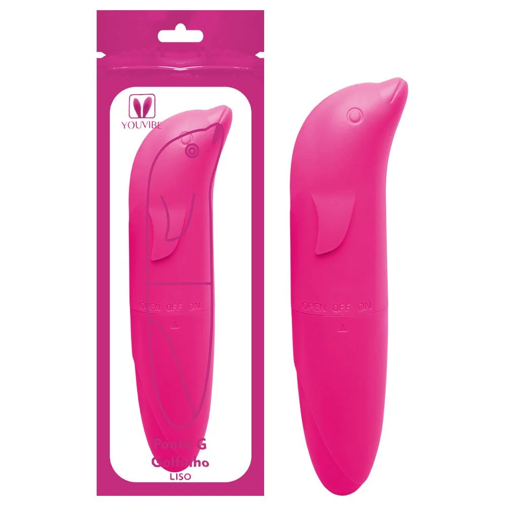 Vibrador Ponto G Golfinho Liso Pink Youvibe Vipmix - Imagem 5