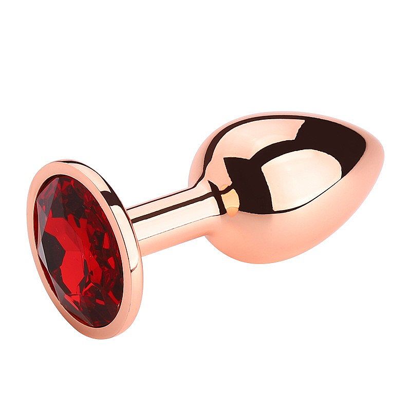 Plug Anal de Aço Rose Gold com Cristal Tamanho M | SI