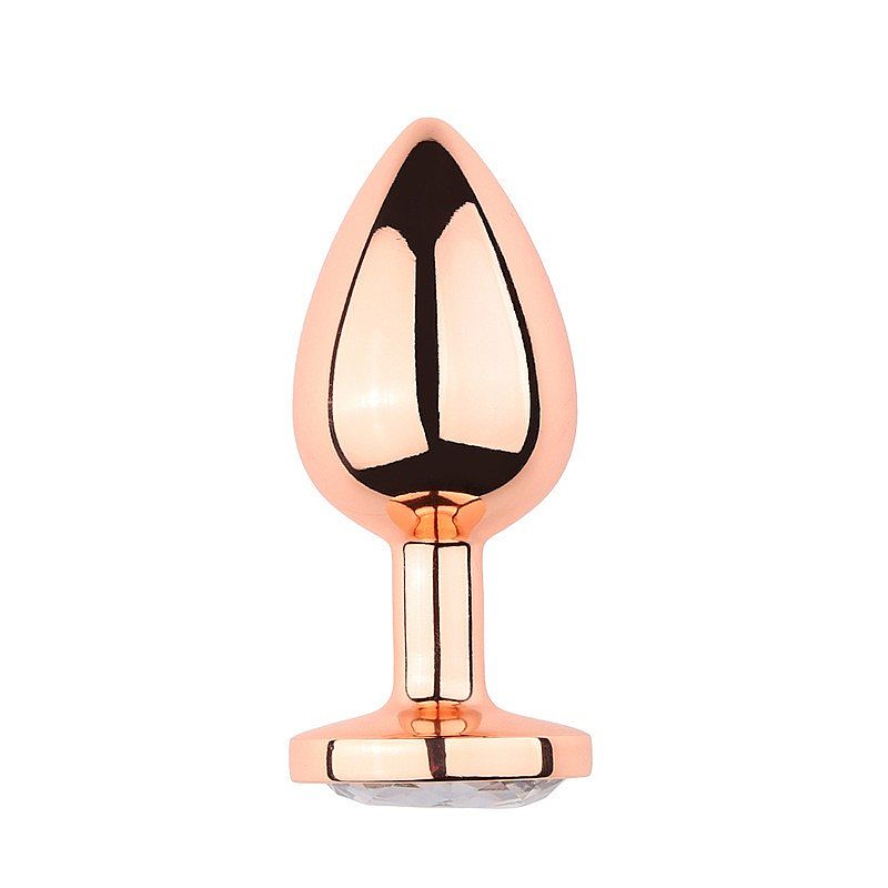Plug Anal de Aço Rose Gold com Cristal Tamanho M | SI - Imagem 3