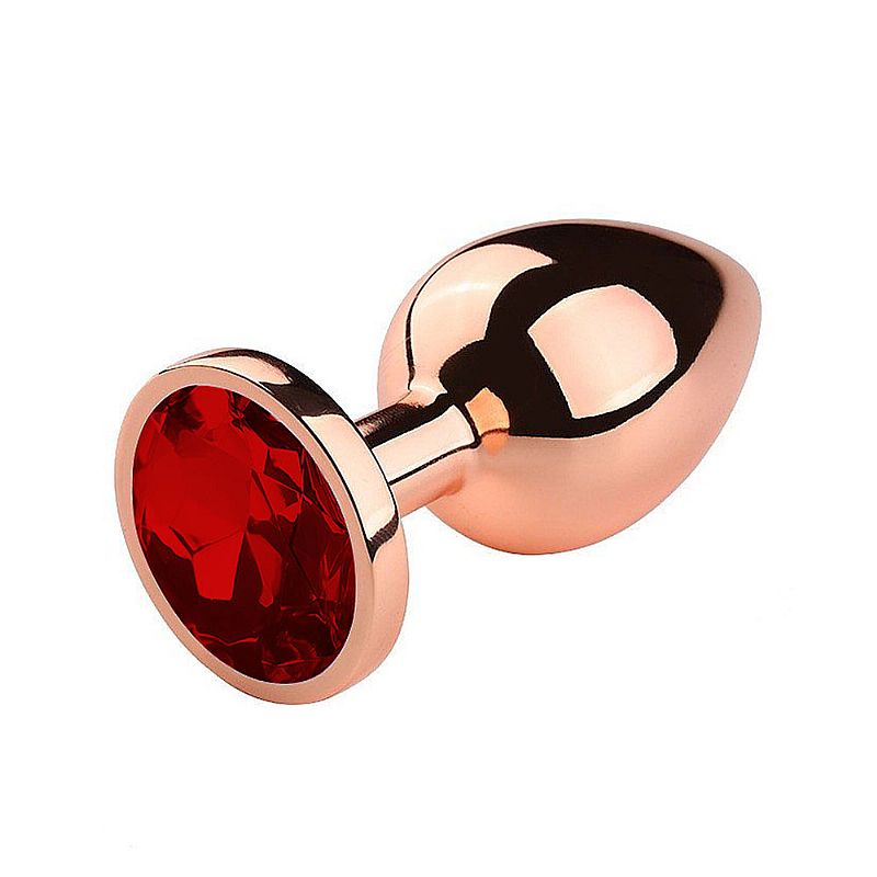 Plug Anal de Aço Rose Gold com Cristal Tamanho M | SI - Imagem 4