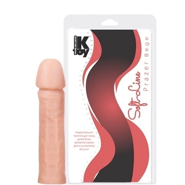 Pênis de borracha maciço 23x4,5cm realístico Kgel K-SOFTLINE