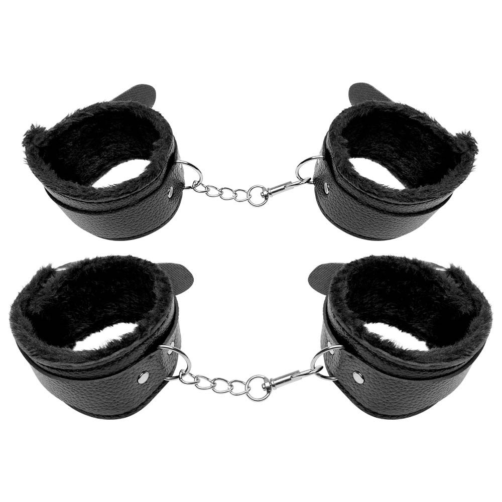 Kit Bondage Erótico Sado 3 Preto 8 Peças Sexy Import - Imagem 3