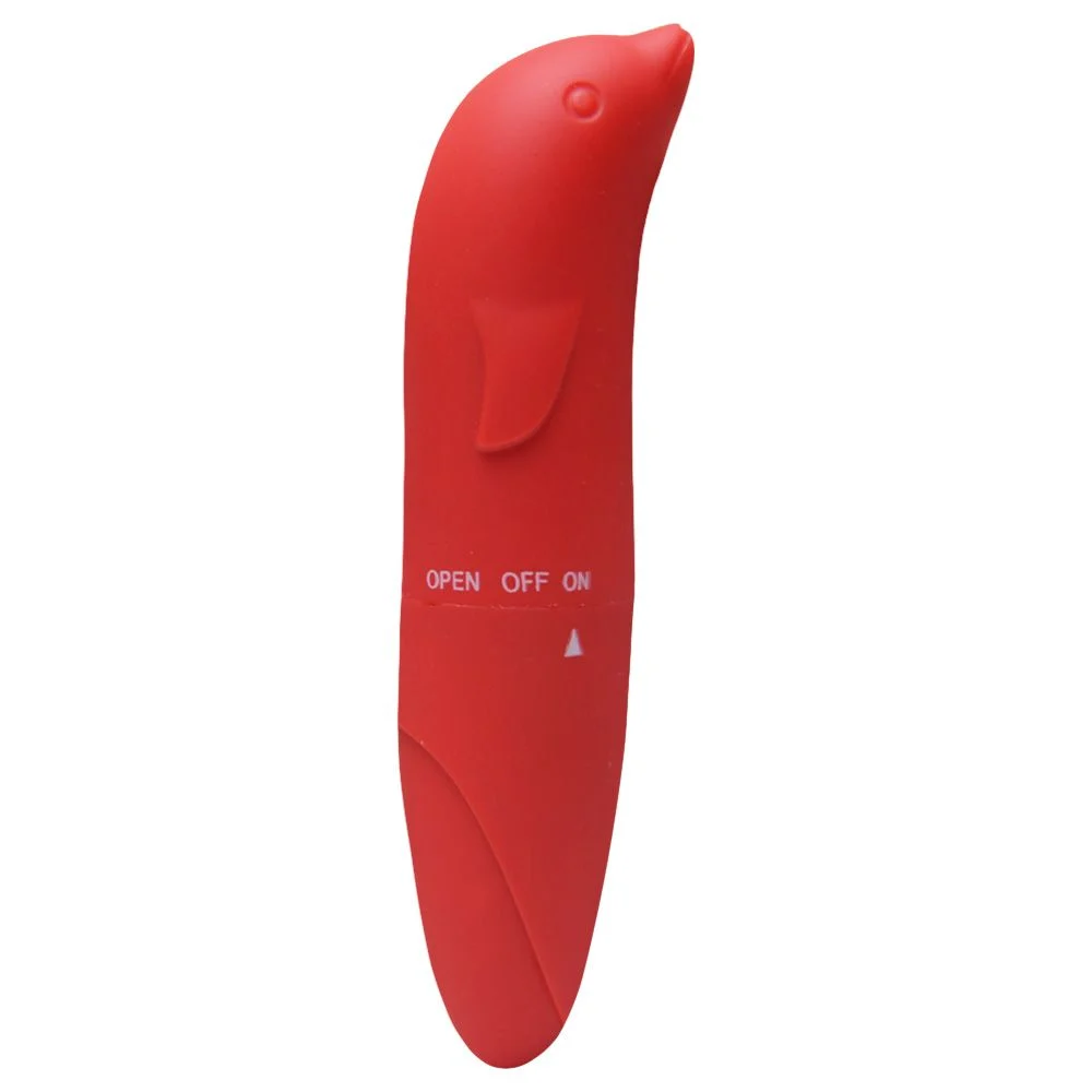 Vibrador Ponto G Golfinho Liso Vermelho Multivelocidades - Imagem 2