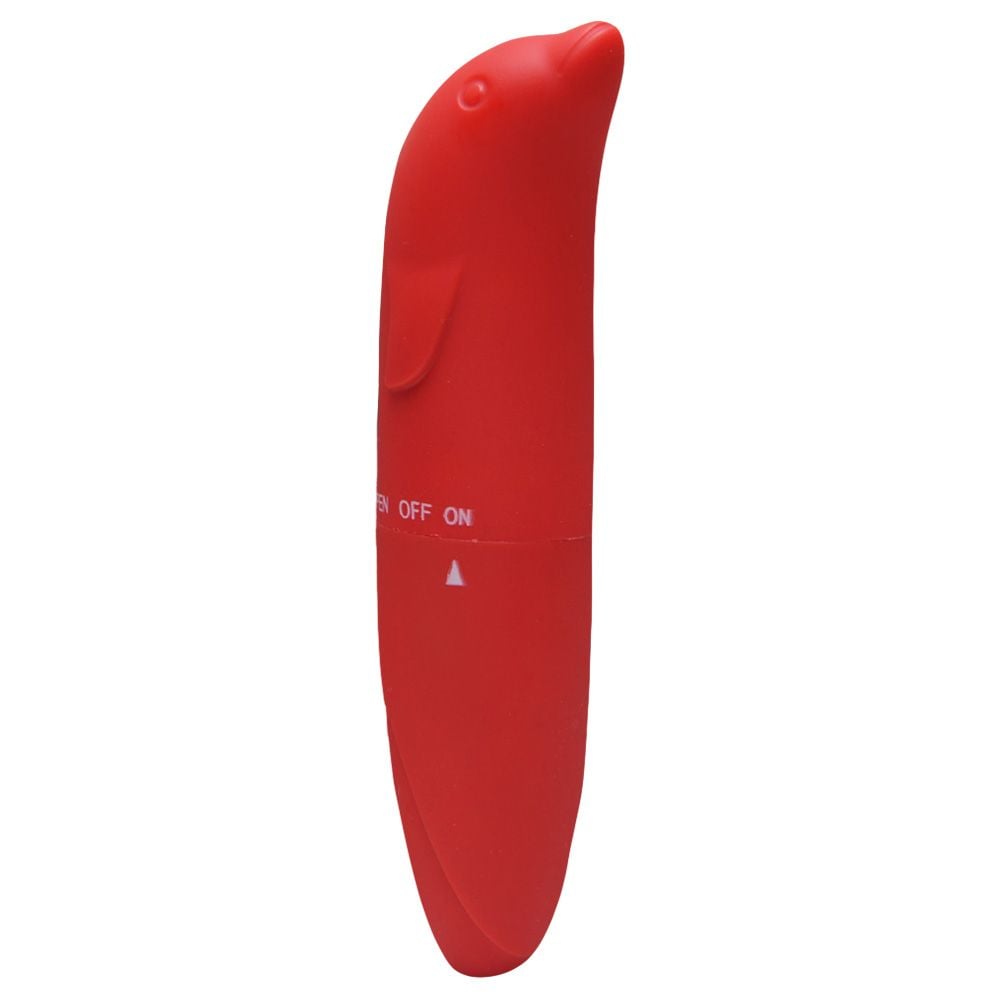 Vibrador ponto G golfinho liso vermelho multivelocidades Youvibe