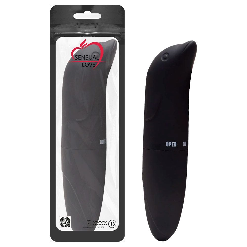 Vibrador ponto G golfinho aveludado Sensual Love em destaque