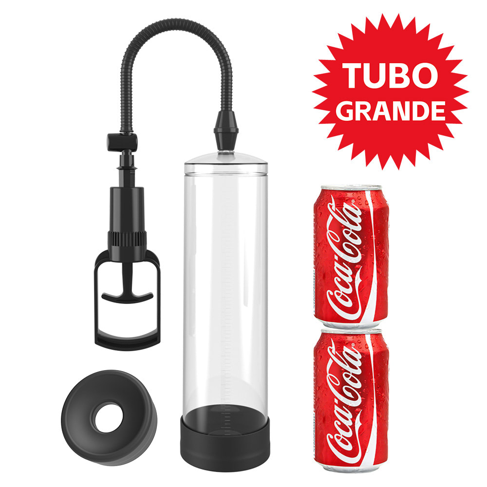 Bomba de Vácuo Tubo Grande com 2 Anéis de Silicone 28 x 9cm - Imagem 2