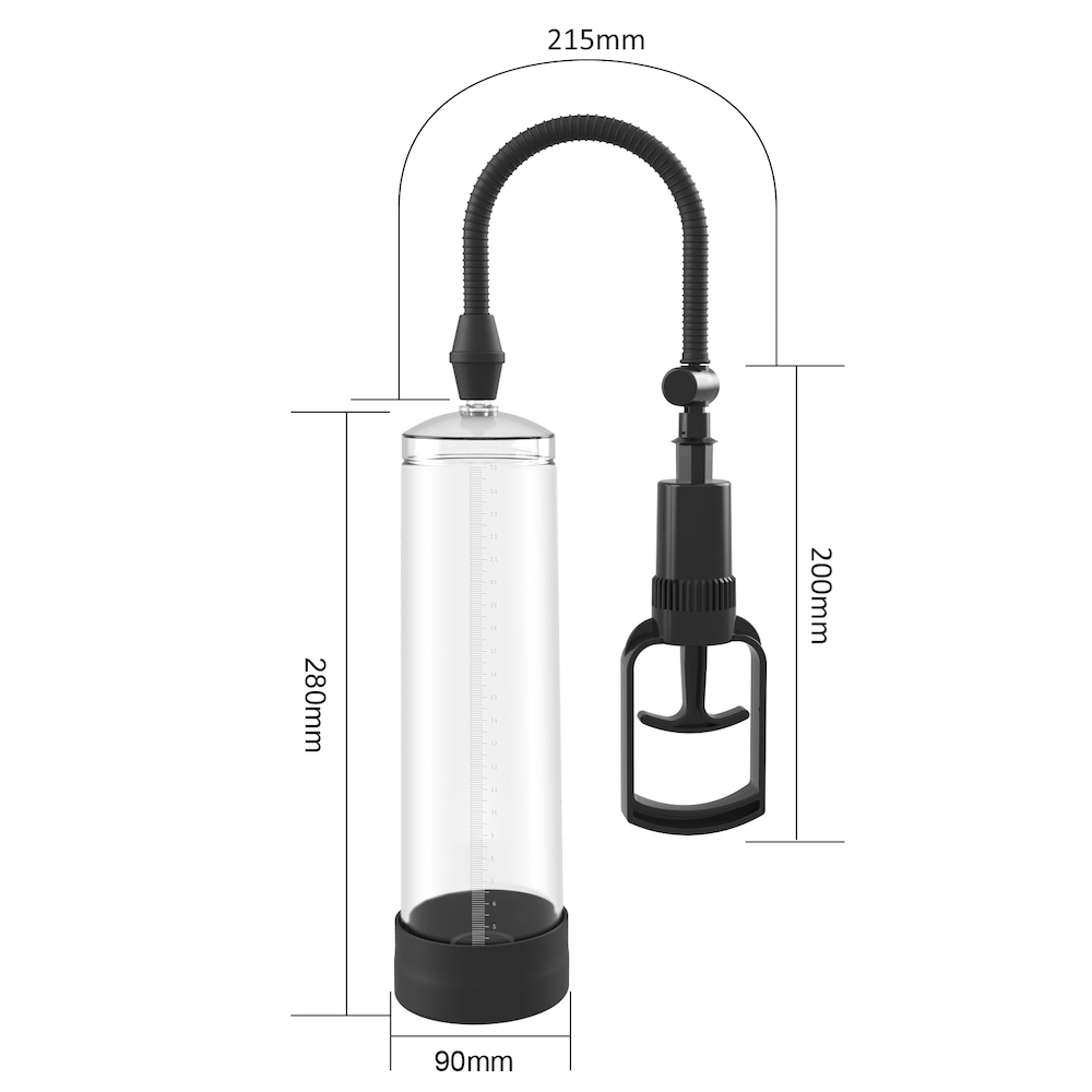 Bomba de Vácuo Tubo Grande com 2 Anéis de Silicone 28 x 9cm - Imagem 3