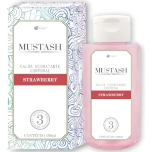 Calda Beijável para Massagem Kalya Mustash Morango 100ml