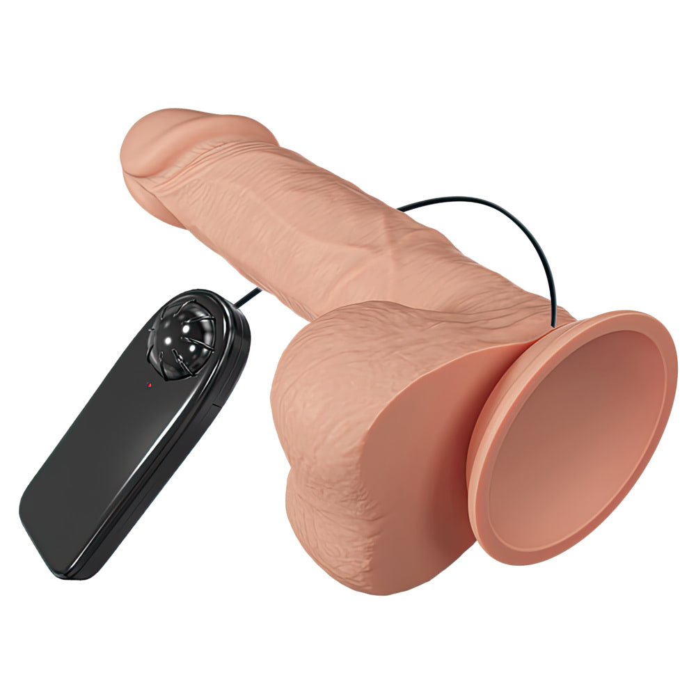 Prótese Realística com Vibrador Multivelocidades e Ventosa BAILE - Imagem 3
