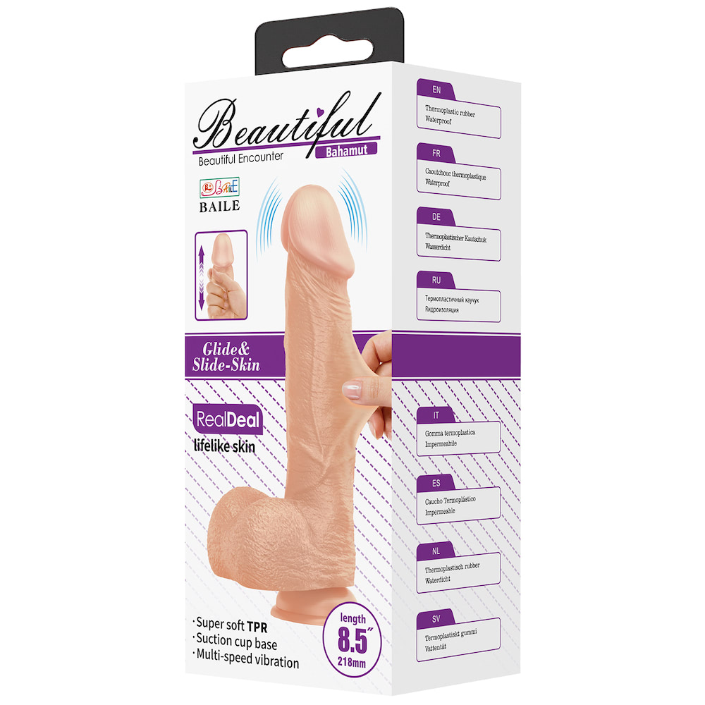 Prótese Realística com Vibrador Multivelocidades e Ventosa BAILE - Imagem 4
