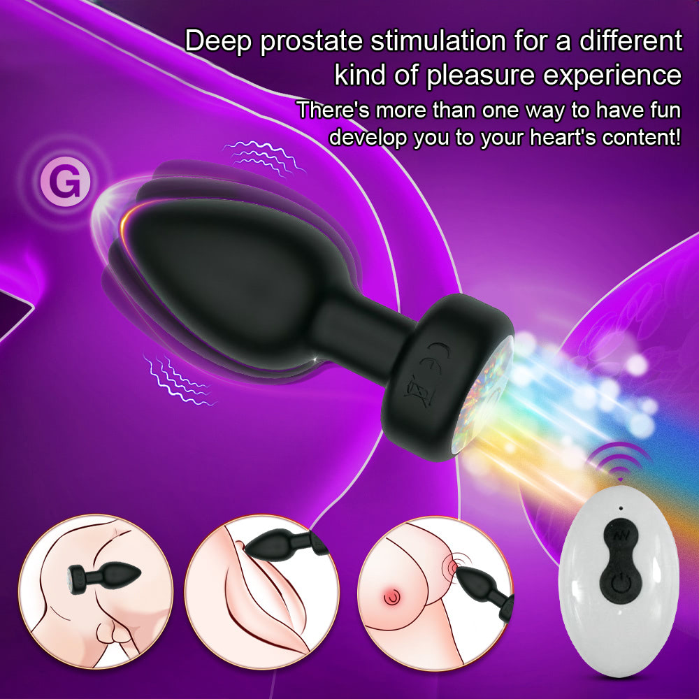 Plug Anal Vibratório 10 Vibrações Luz LED Sem Fio Youvibe Vipmix - Imagem 2