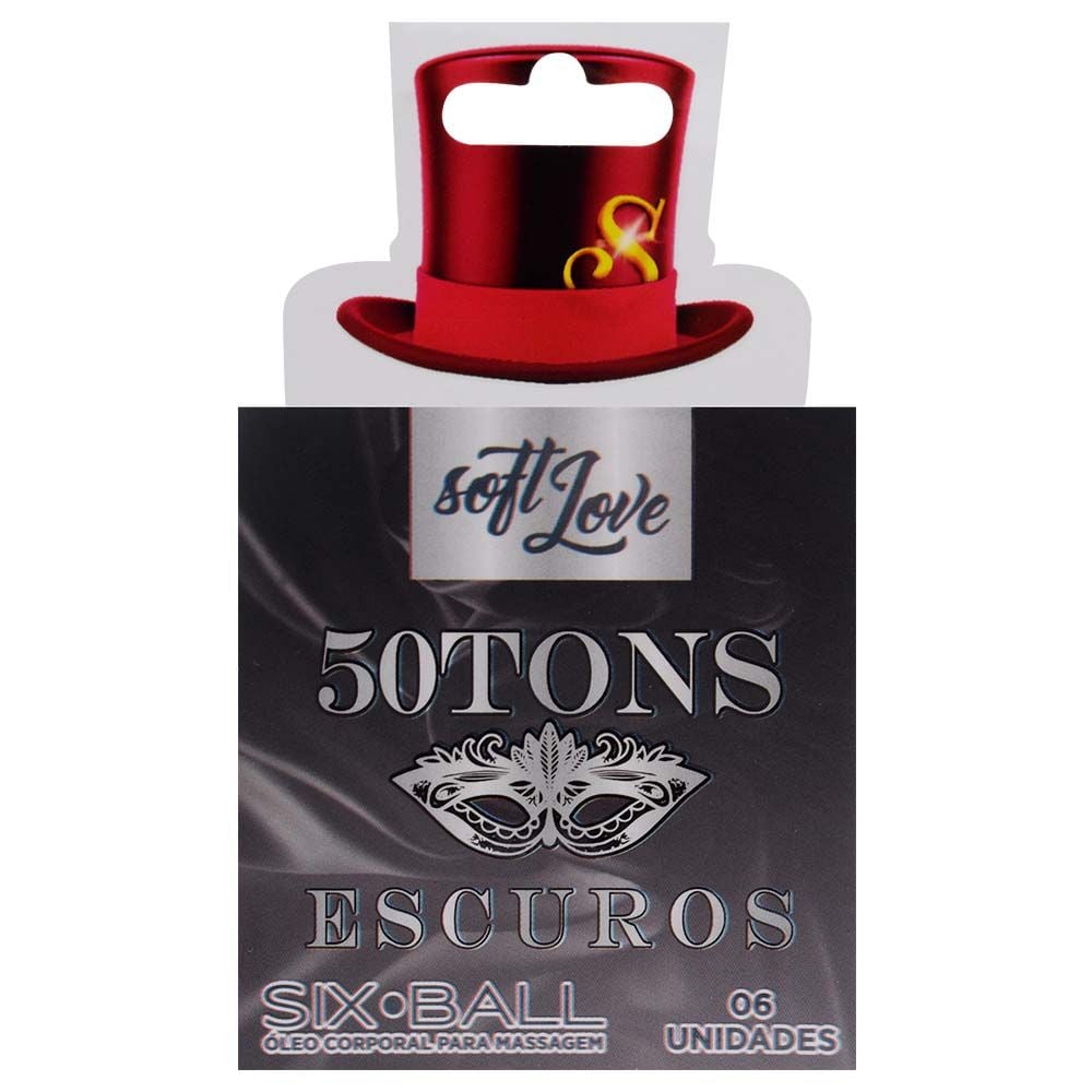 Six Ball 50Tons Escuros Bolinha 6 Unidades Soft Love - Imagem 4