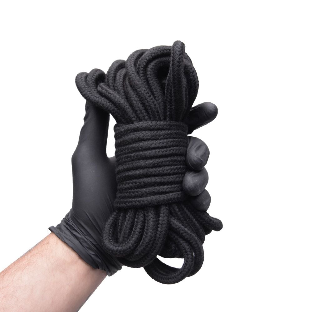 Corda Bondage Algodão 10m Shibari Sexy Import Preto - Imagem 2